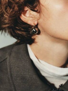 Zara Combination Ball Hoop Earrings - Women's Jewelry
